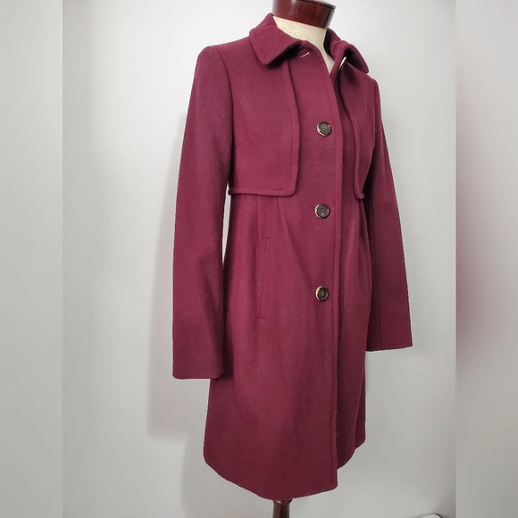 BROOKS BROTHERS NWOT wool purple coat.  Size 2 - Picture 2 of 13